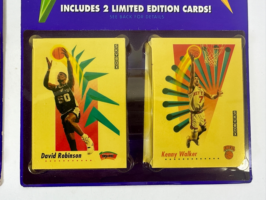 Just Added - (4) Vintage 1991-1992 Factory Sealed Skybox NBA Basketball Cards Blister Packs - One Pack Showing Michael Jordan Card [Photo 6]
