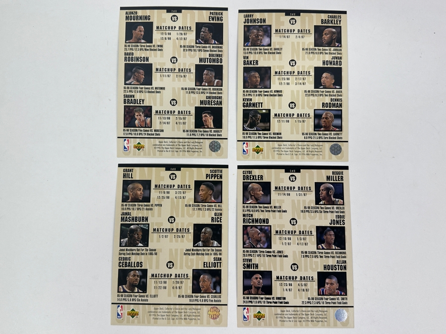 Just Added - (4) Vintage 1996-1997 Upper Deck One On One Jumbo Basketball Cards [Photo 6]