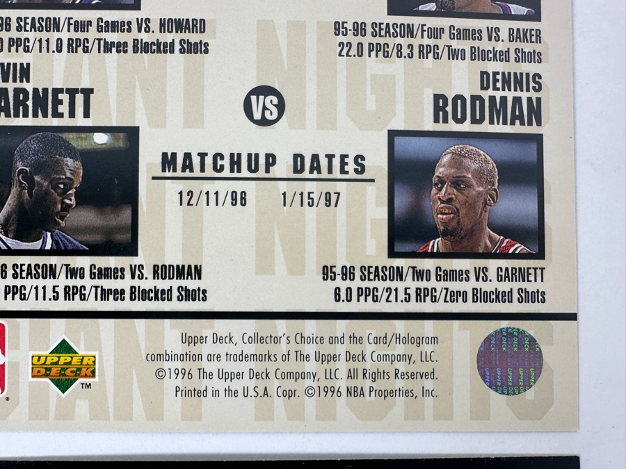 Just Added - (4) Vintage 1996-1997 Upper Deck One On One Jumbo Basketball Cards [Photo 12]