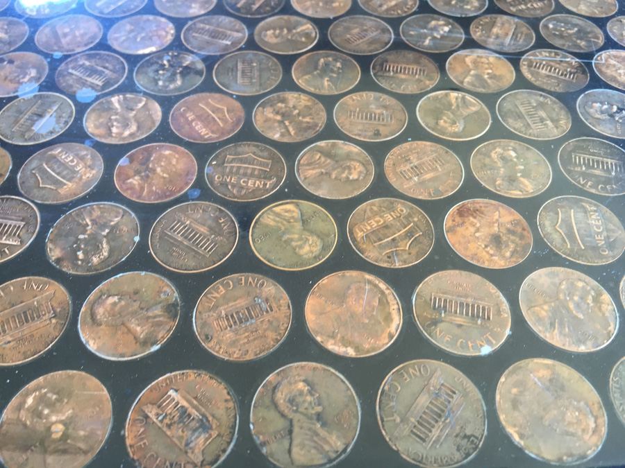Modern Looking Custom End Tables With Coins Pennies Dimes [Photo 9]