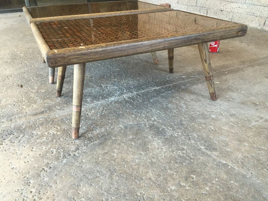 Modern Looking Custom End Tables With Coins Pennies Dimes [Photo 20]