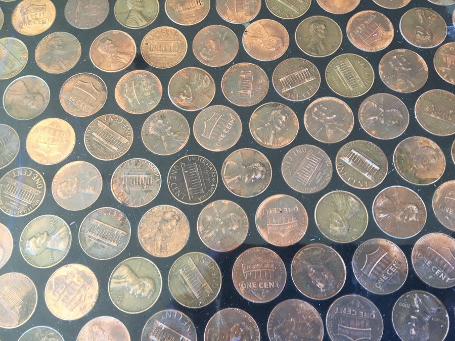 Modern Looking Custom End Tables With Coins Pennies Dimes [Photo 12]