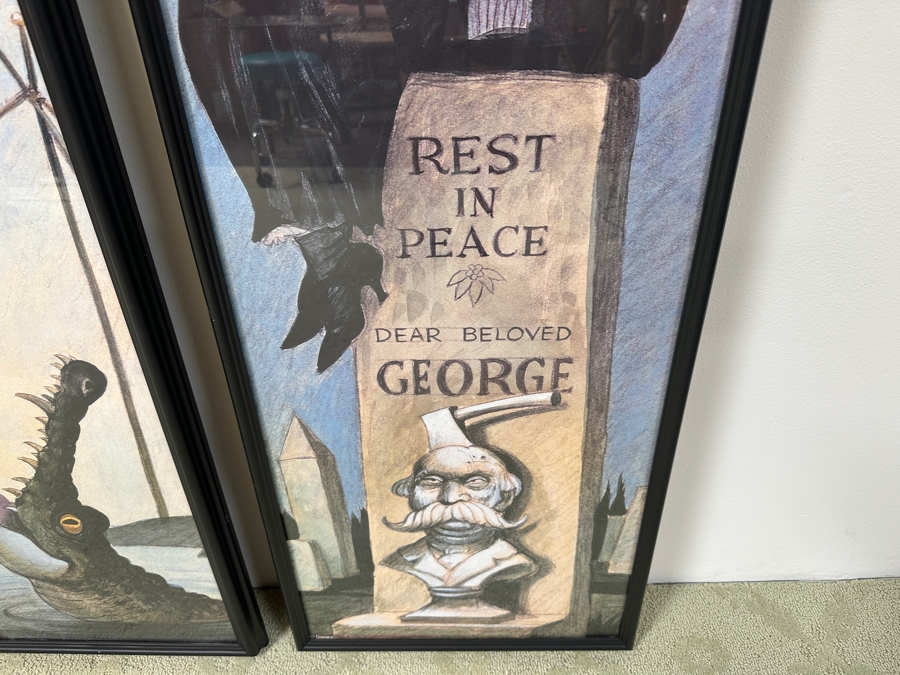 (4) Disneyland Haunted Mansion Stretching Portraits Large Posters Marc Davis Framed 18' X 56' [Photo 10]