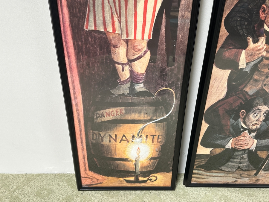 (4) Disneyland Haunted Mansion Stretching Portraits Large Posters Marc Davis Framed 18' X 56' [Photo 3]