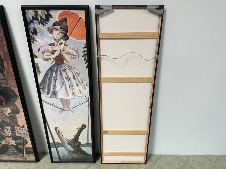 (4) Disneyland Haunted Mansion Stretching Portraits Large Posters Marc Davis Framed 18' X 56' [Photo 11]