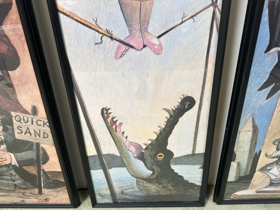 (4) Disneyland Haunted Mansion Stretching Portraits Large Posters Marc Davis Framed 18' X 56' [Photo 8]