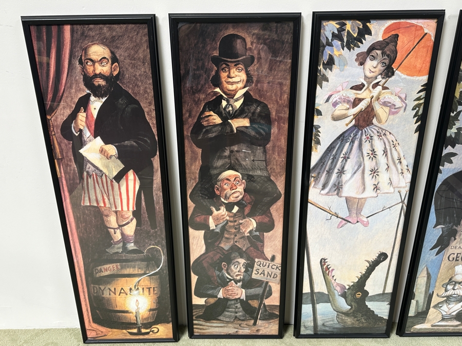 (4) Disneyland Haunted Mansion Stretching Portraits Large Posters Marc Davis Framed 18' X 56' [Photo 5]