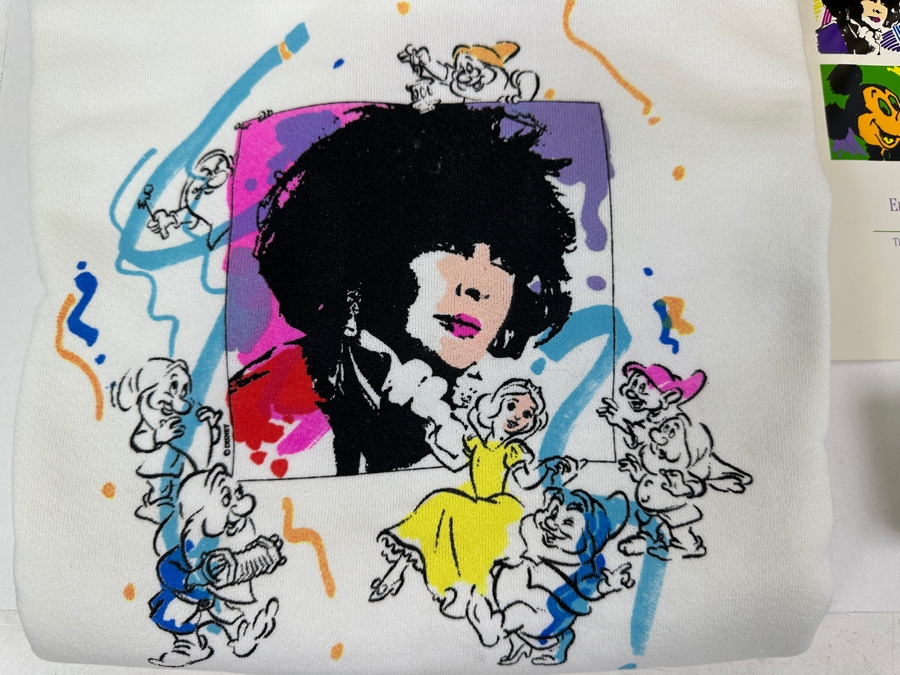 Rare Original Elizabeth Taylor's 60th Birthday Party At Disneyland Resort Swag Bag Given To The Elite 1,000 Celebrities Attending The Event On Feb 27, 1992 8PM W/ Large Sweatshirt, Program Of Events, Invitation & New Wrapped White Diamonds Perfume [Photo 6]