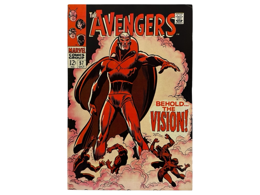 Vintage 1968 The Avengers #57 Comic Book First Appearance Of The Vision