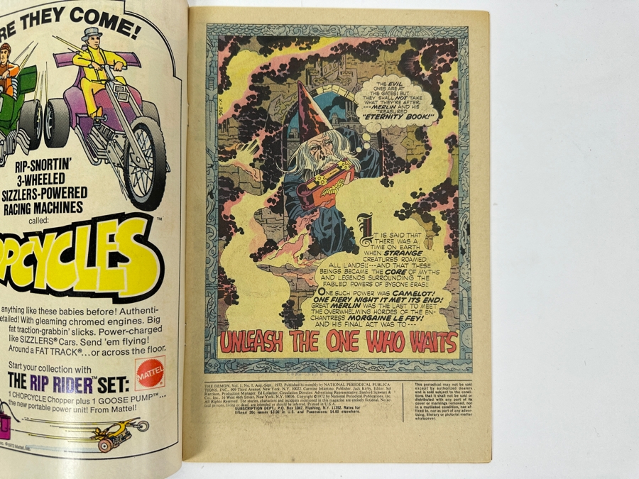 Vintage 1972 The Demon #1 Comic Book DC Comics Jack Kirby's Startling New Epic 'The Origin Of The Demon' [Photo 7]