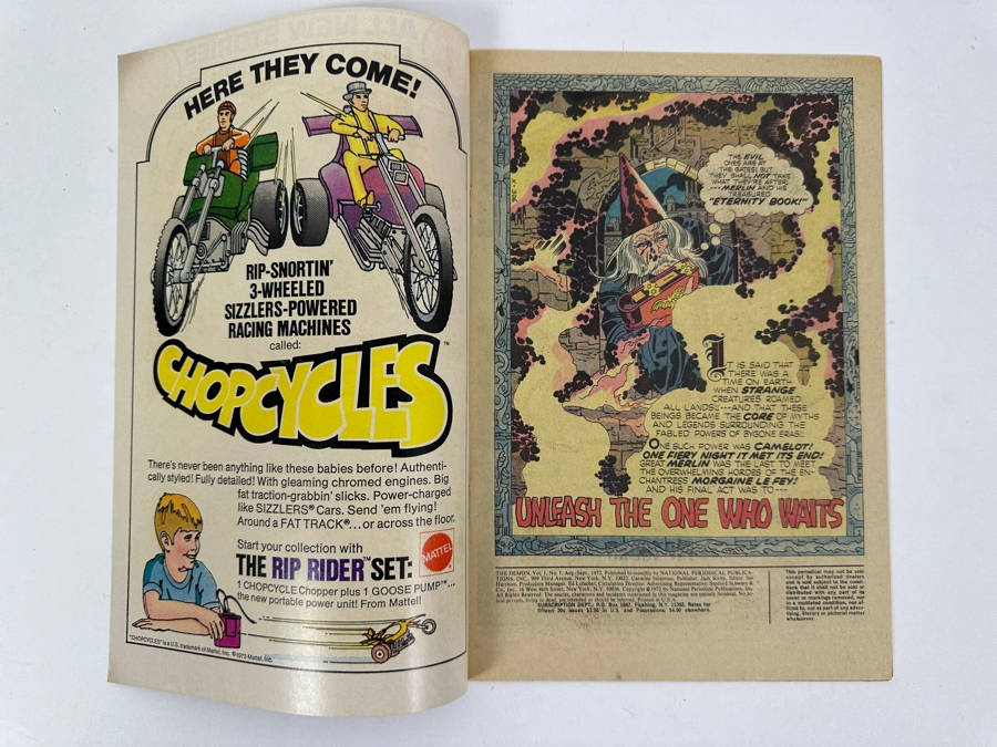 Vintage 1972 The Demon #1 Comic Book DC Comics Jack Kirby's Startling New Epic 'The Origin Of The Demon' [Photo 6]