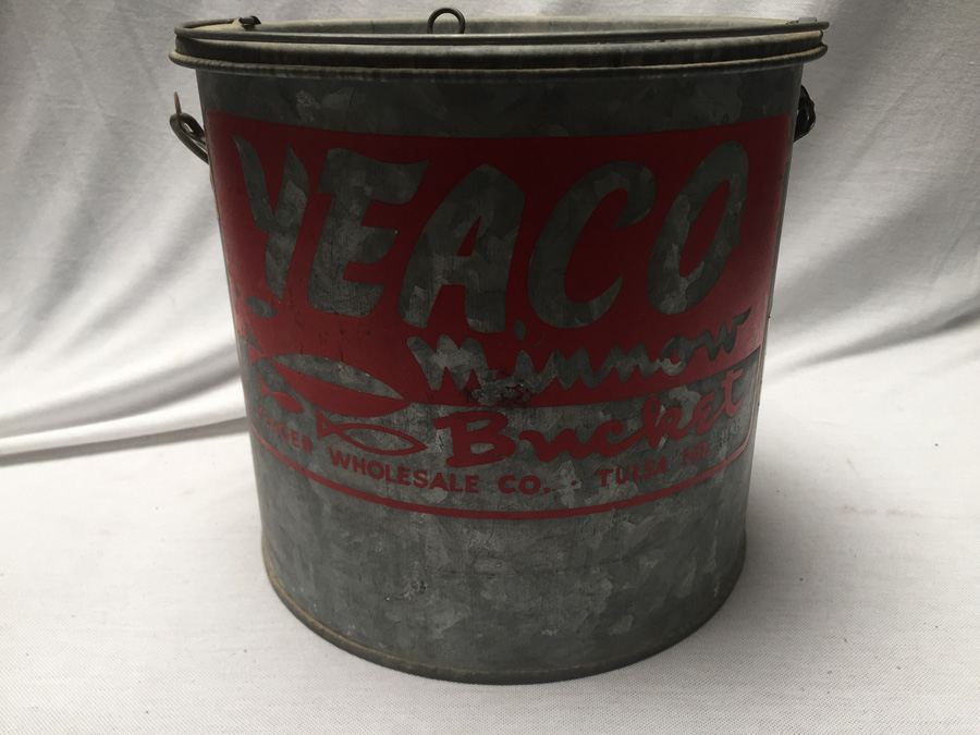Vintage Galvanized Metal Minnow Bucket - Yeaco [Photo 4]