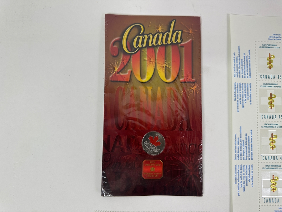 Just Added - Canadian 2001 Coin & Collection Of Mint Canadian Stamps [Photo 2]