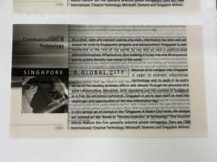 Just Added - Singapore - (3) A Global City Mint Stamps Series Retails $145 [Photo 8]