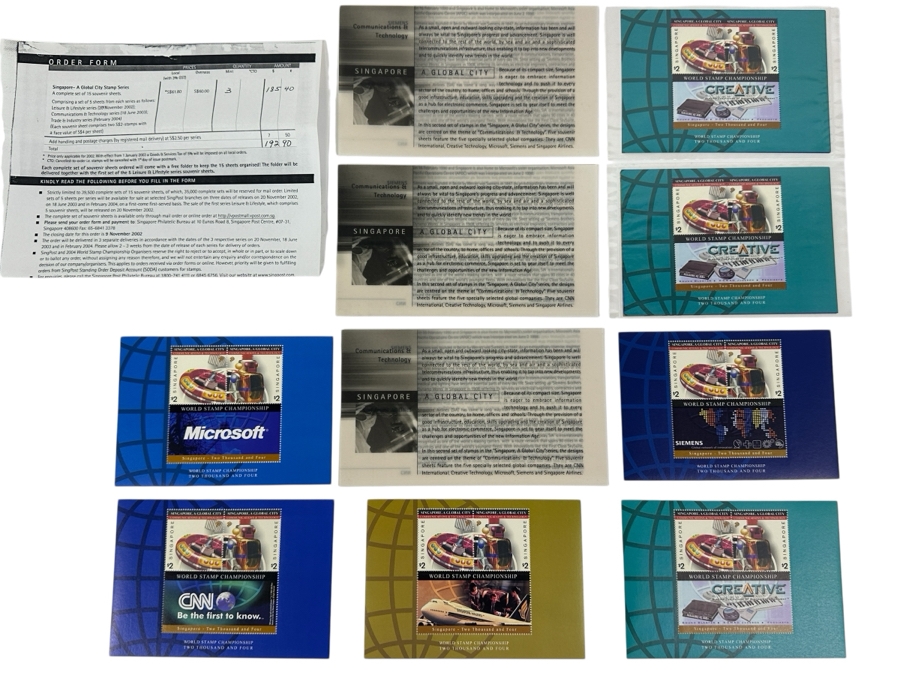 Just Added - Singapore - (3) A Global City Mint Stamps Series Retails $145