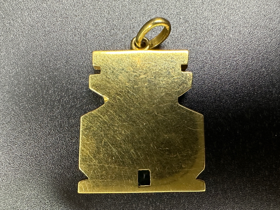 18k Gold Pendant With 4.5x3.25mm Emerald Est. .5ct 1' X 1' 11.5g Retails $3,000 [Photo 6]
