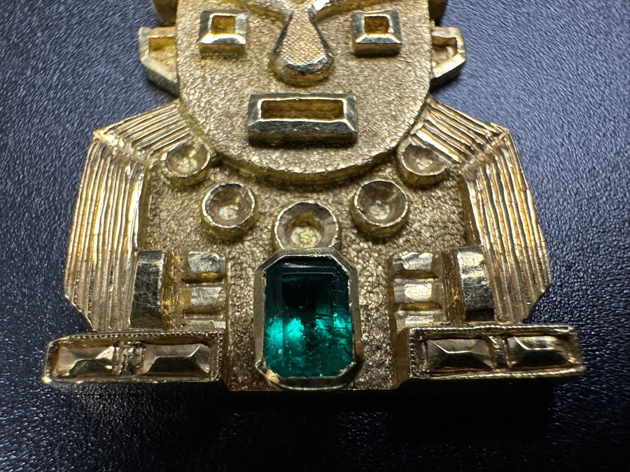 18k Gold Pendant With 4.5x3.25mm Emerald Est. .5ct 1' X 1' 11.5g Retails $3,000 [Photo 4]