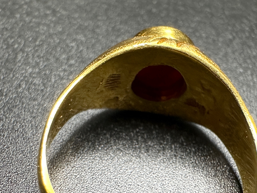 22k Gold Ring with 6.5mm Cabochon Ruby 8.8g Size 9.25 Retails $2,800 [Photo 10]