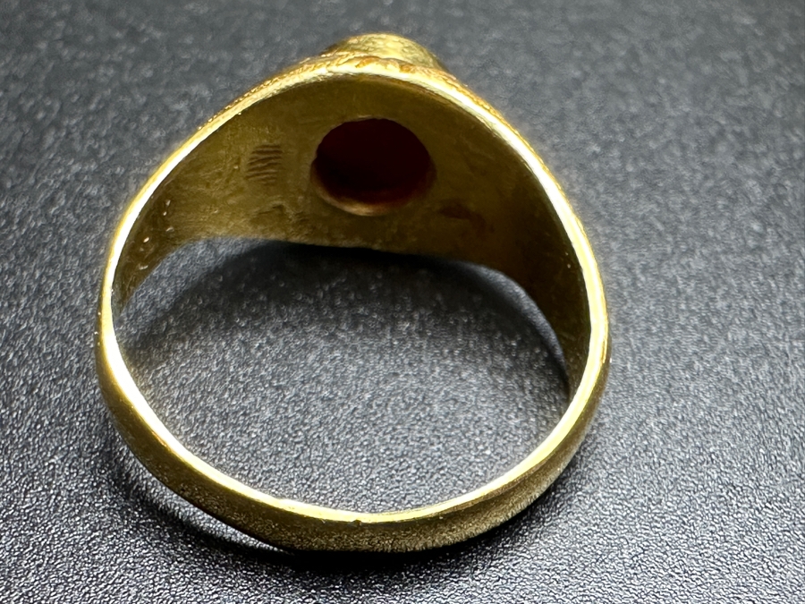 22k Gold Ring with 6.5mm Cabochon Ruby 8.8g Size 9.25 Retails $2,800 [Photo 9]
