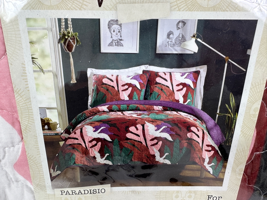 Just Added - New Justina Blakeney For Makers Collective Paradisio Full/Queen Quilt Set With 2 Shams [Photo 4]