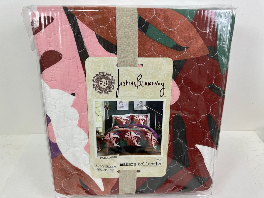 Just Added - New Justina Blakeney For Makers Collective Paradisio Full/Queen Quilt Set With 2 Shams [Photo 2]