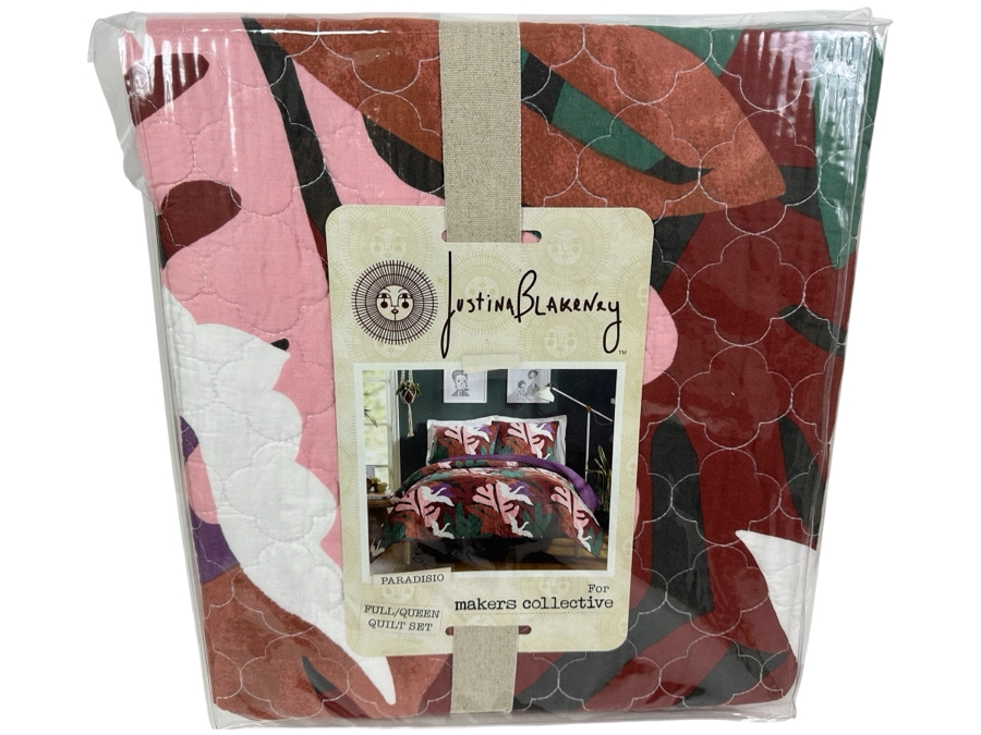 Just Added - New Justina Blakeney For Makers Collective Paradisio Full/Queen Quilt Set With 2 Shams