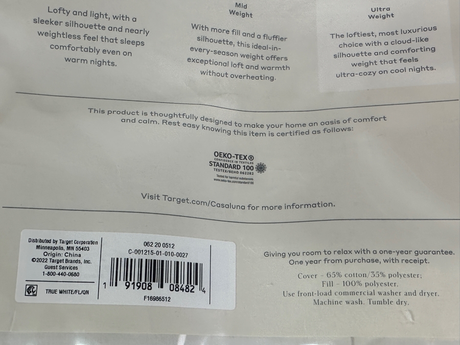 Just Added - New Casaluna Ultra Weight Down Alternative Comforter Full/Queen [Photo 8]