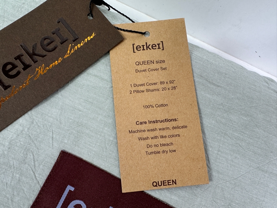 Just Added - New Eikei 100% Cotton Queen Size Duvet Cover Set With 2 Pillow Shams [Photo 3]
