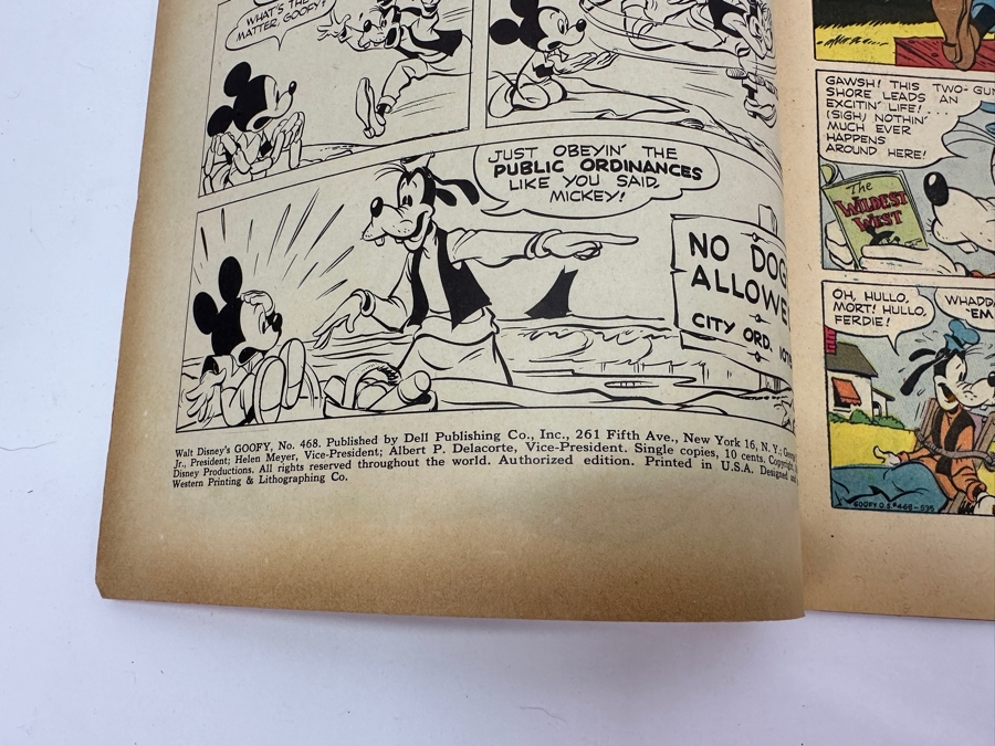 Vintage 1953 Walt Disney's Goofy Dell Comic Book #468 [Photo 3]