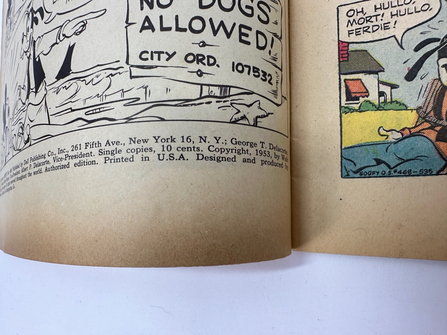 Vintage 1953 Walt Disney's Goofy Dell Comic Book #468 [Photo 4]