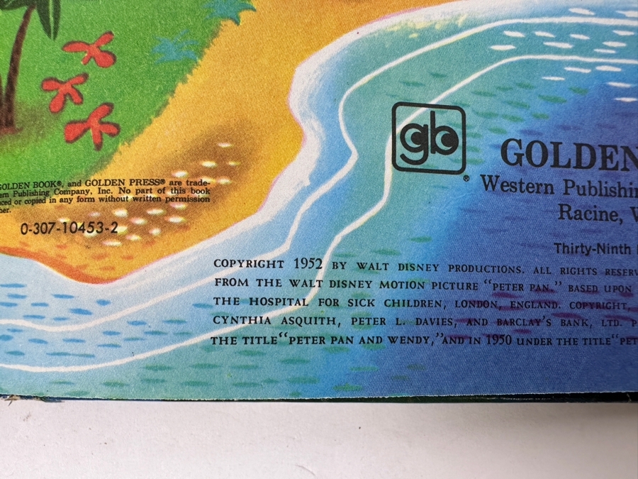 Vintage 1952 Walt Disney's Peter Pan Golden Book [Photo 7]