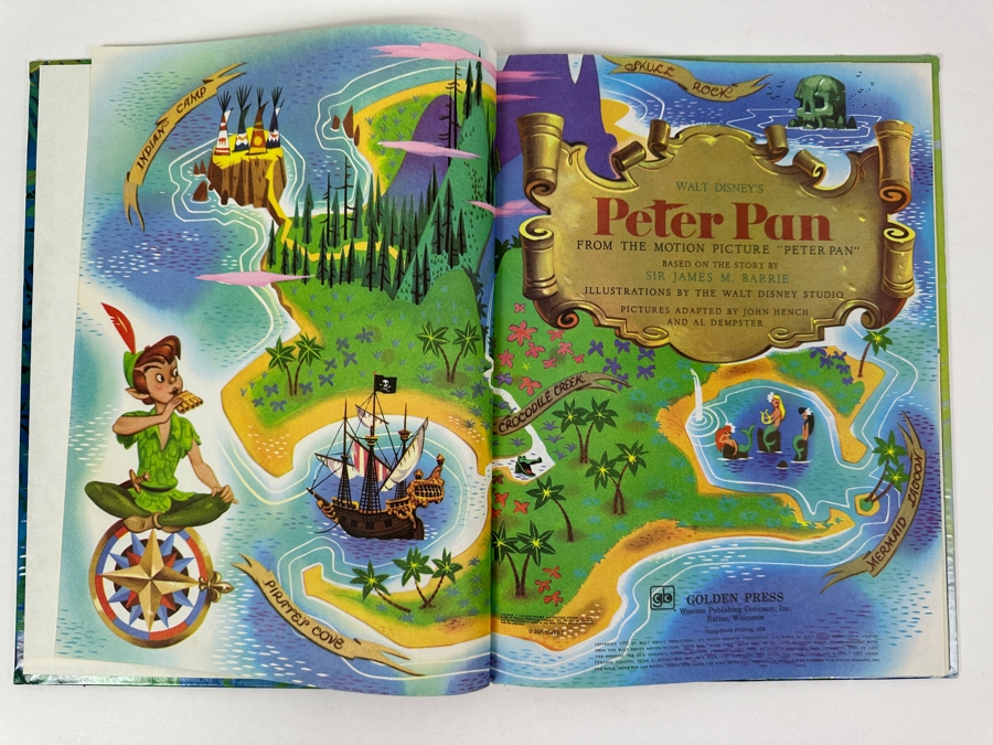 Vintage 1952 Walt Disney's Peter Pan Golden Book [Photo 4]
