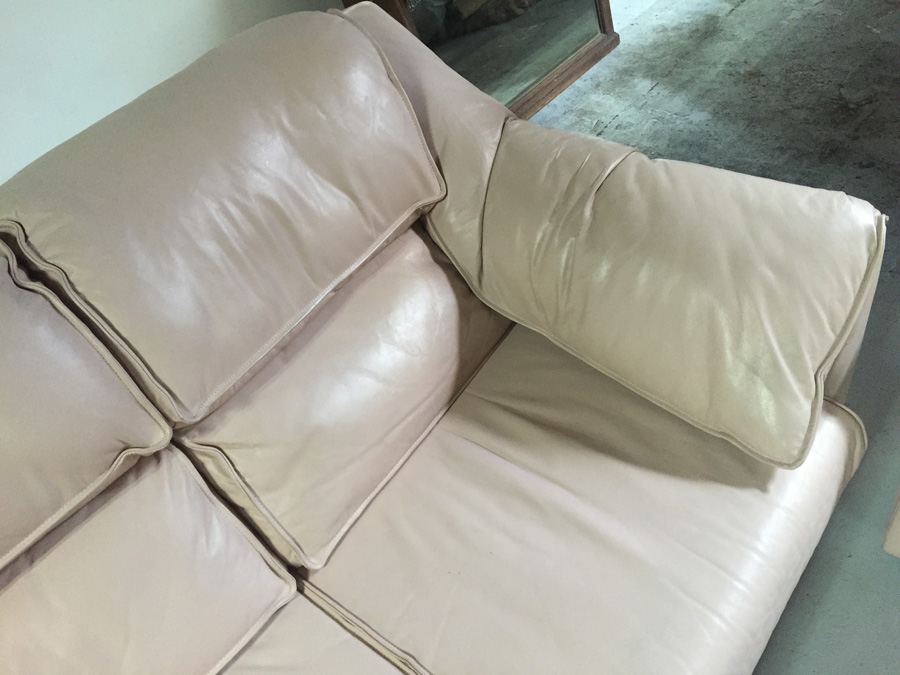 Leather Sofa Loveseat Chair Ottoman 4-Piece Set [Photo 8]