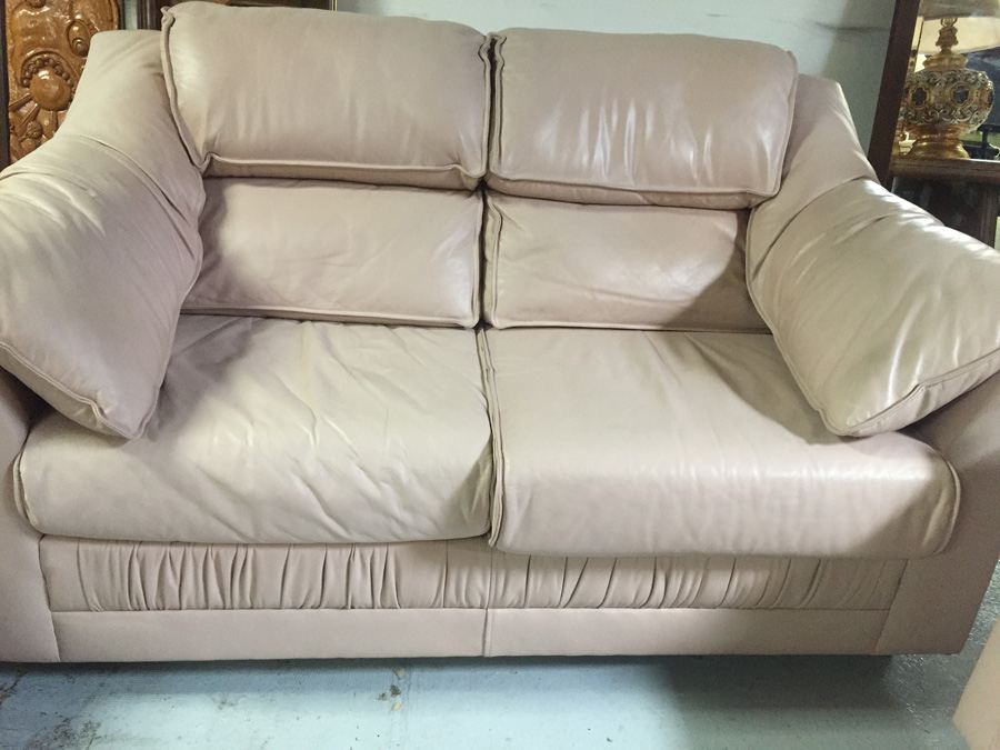 Leather Sofa Loveseat Chair Ottoman 4-Piece Set [Photo 5]