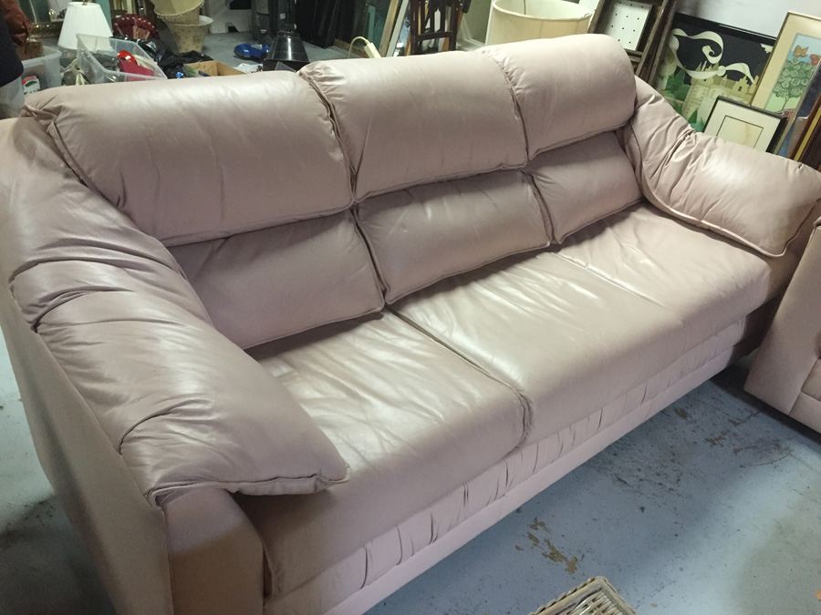 Leather Sofa Loveseat Chair Ottoman 4-Piece Set [Photo 21]