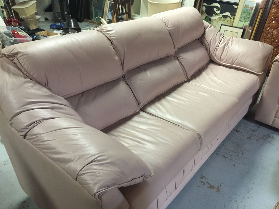 Leather Sofa Loveseat Chair Ottoman 4-Piece Set [Photo 23]