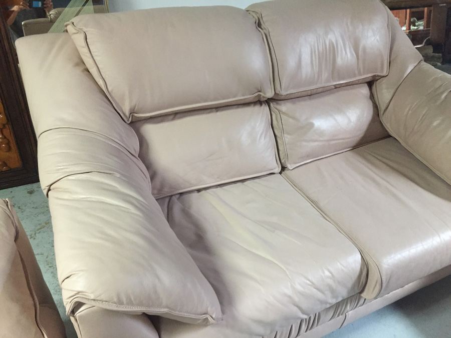 Leather Sofa Loveseat Chair Ottoman 4-Piece Set [Photo 6]