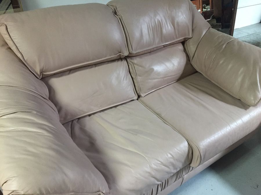 Leather Sofa Loveseat Chair Ottoman 4-Piece Set [Photo 7]