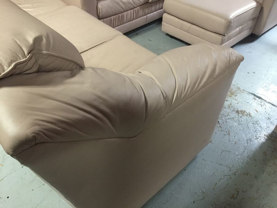 Leather Sofa Loveseat Chair Ottoman 4-Piece Set [Photo 31]