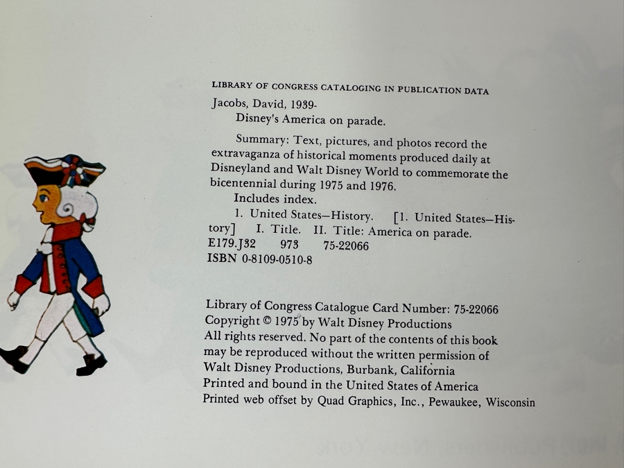 Vintage 1975 Hardcover Book Disney's America On Parade [Photo 5]