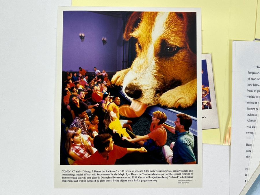 Vintage 1996 Disneyland Tomorrowland Press & Publicity Media Kit With Photos And Letters [Photo 13]