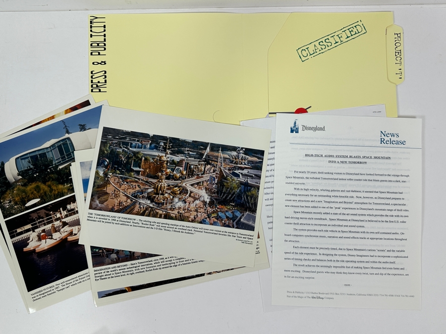 Vintage 1996 Disneyland Tomorrowland Press & Publicity Media Kit With Photos And Letters [Photo 6]