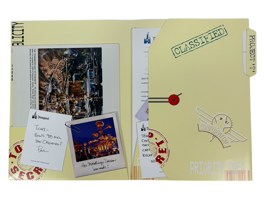 Vintage 1996 Disneyland Tomorrowland Press & Publicity Media Kit With Photos And Letters [Photo 1]