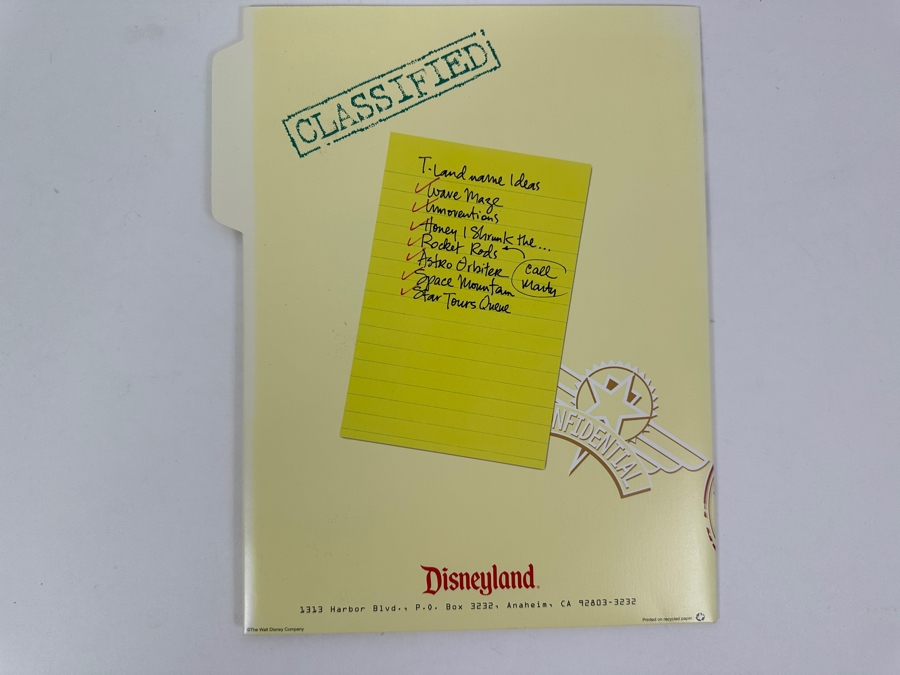 Vintage 1996 Disneyland Tomorrowland Press & Publicity Media Kit With Photos And Letters [Photo 4]