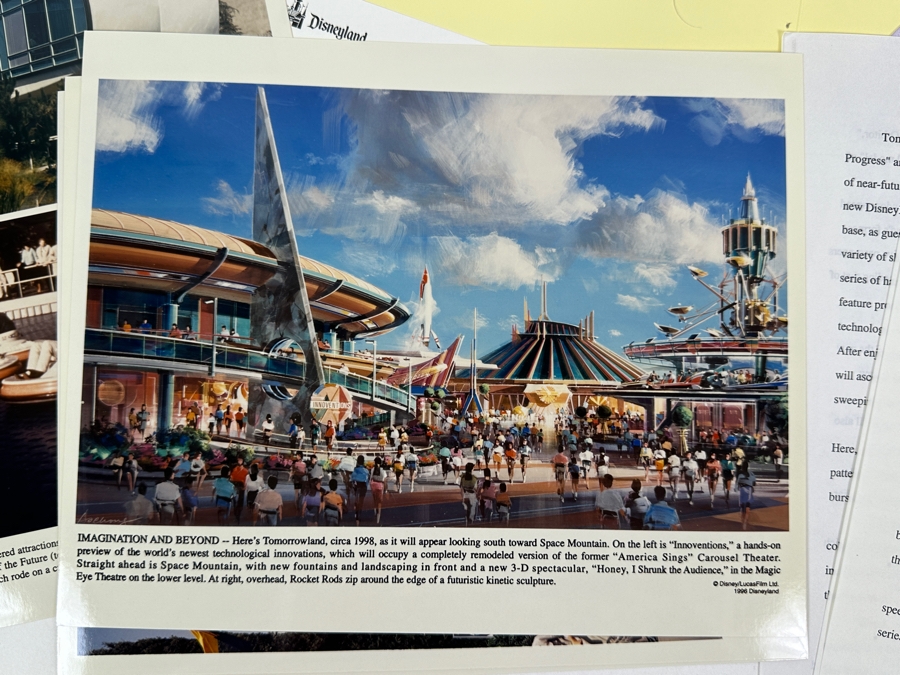 Vintage 1996 Disneyland Tomorrowland Press & Publicity Media Kit With Photos And Letters [Photo 9]