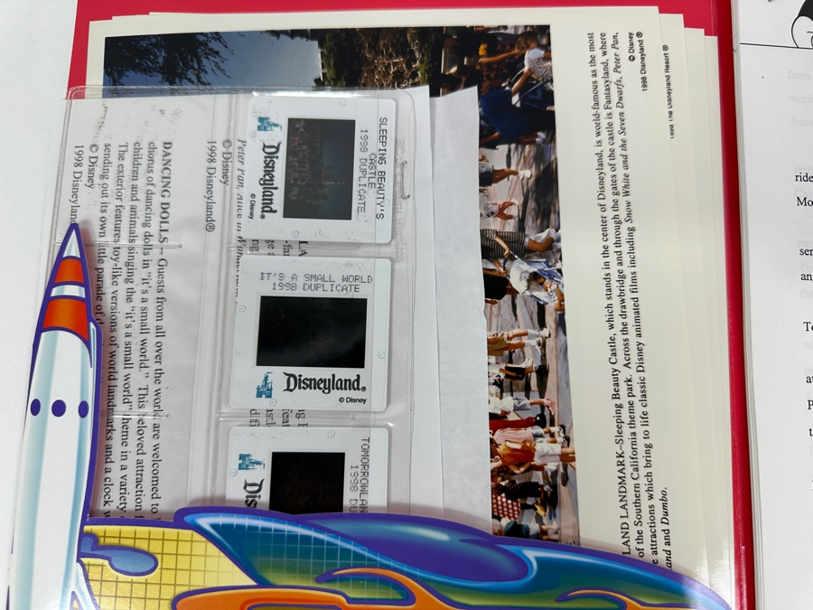 Vintage 1998 Disneyland Tomorrowland Press & Publicity Media Kit Featuring Slides, Photographs And Letters [Photo 3]