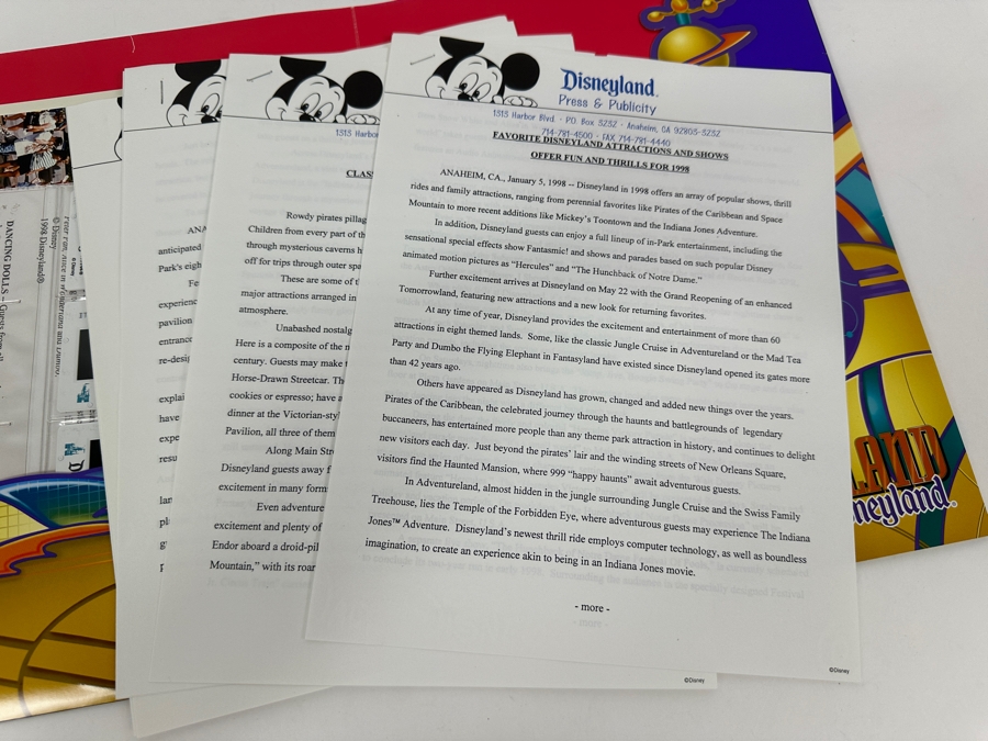 Vintage 1998 Disneyland Tomorrowland Press & Publicity Media Kit Featuring Slides, Photographs And Letters [Photo 11]