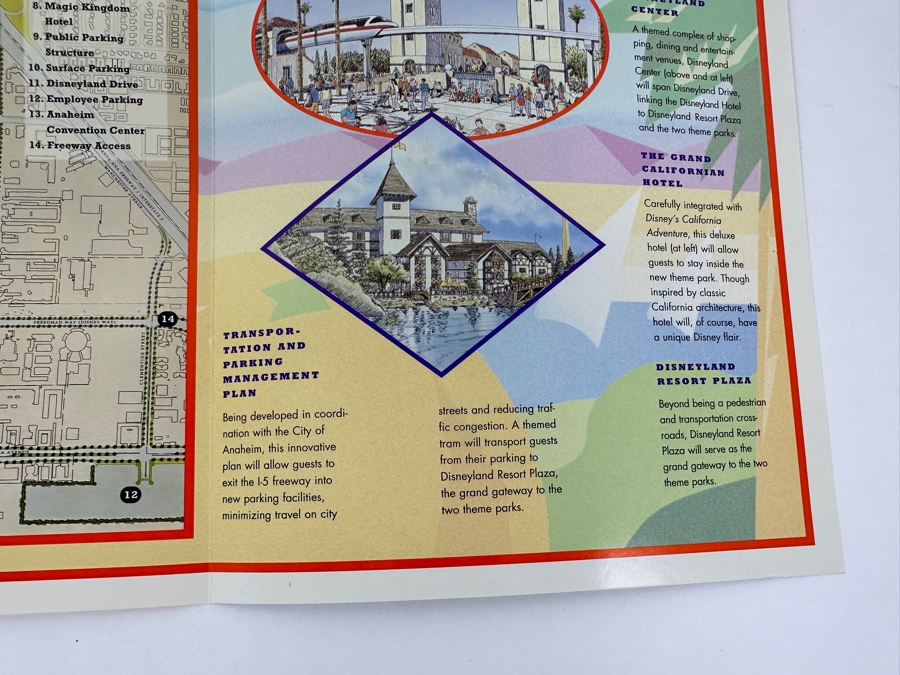 Vintage 1996 Cast Member Flyer Introducing Disney's California Adventure Amusement Park Master Plan Brochure With Map [Photo 11]