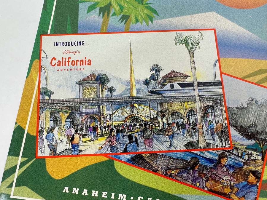 Vintage 1996 Cast Member Flyer Introducing Disney's California Adventure Amusement Park Master Plan Brochure With Map [Photo 4]