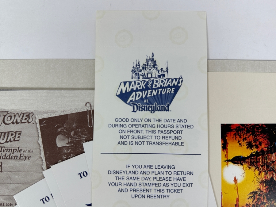 Vintage 1995 Disneyland Cast Member Premiere Packet Of Indiana Jones Adventure Temple Of The Forbidden Eye Attraction Park Ride [Photo 6]